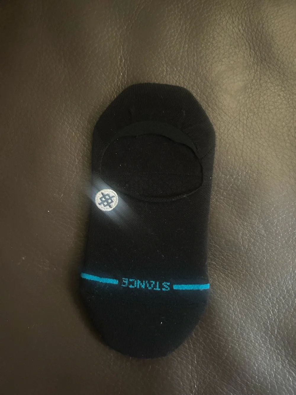 Women’s Stance Black No-Show Sock with Teal Accent Medium size socks